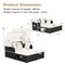 Outdoor Rattan Daybed With Canopy PE Wicker Patio Lounge Sofa Set With Cushions Poolside Garden Double Sun Bed Furniture